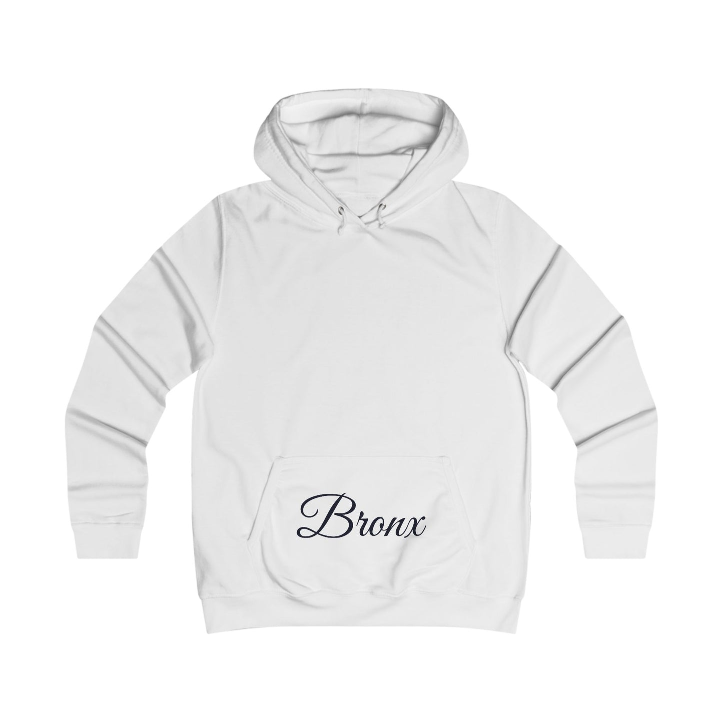 Bronx Script Hoodie — Girly College-Inspired Pullover