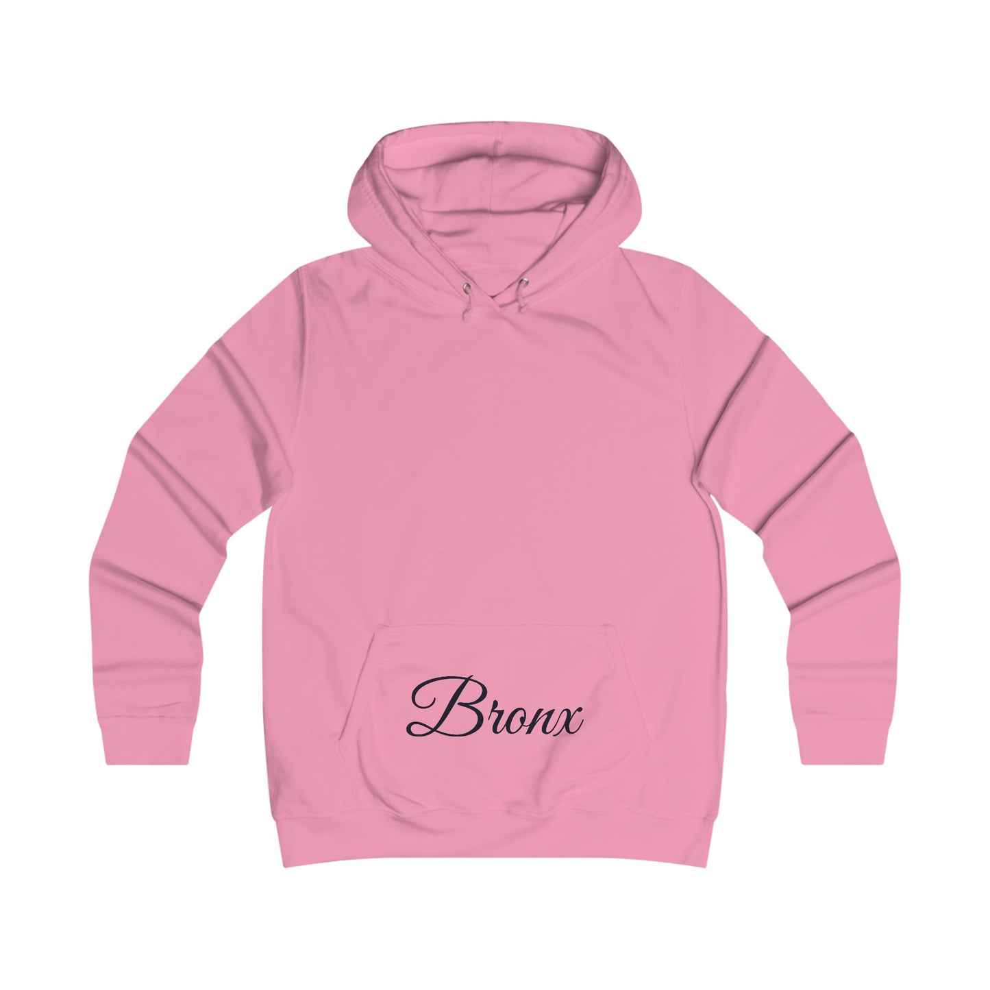 Bronx Script Hoodie — Girly College-Inspired Pullover