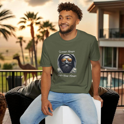 Scared Money Unisex Softstyle T-Shirt - Casual Wear, Streetwear, Gift for Him, Statement Tee, Urban Fashion