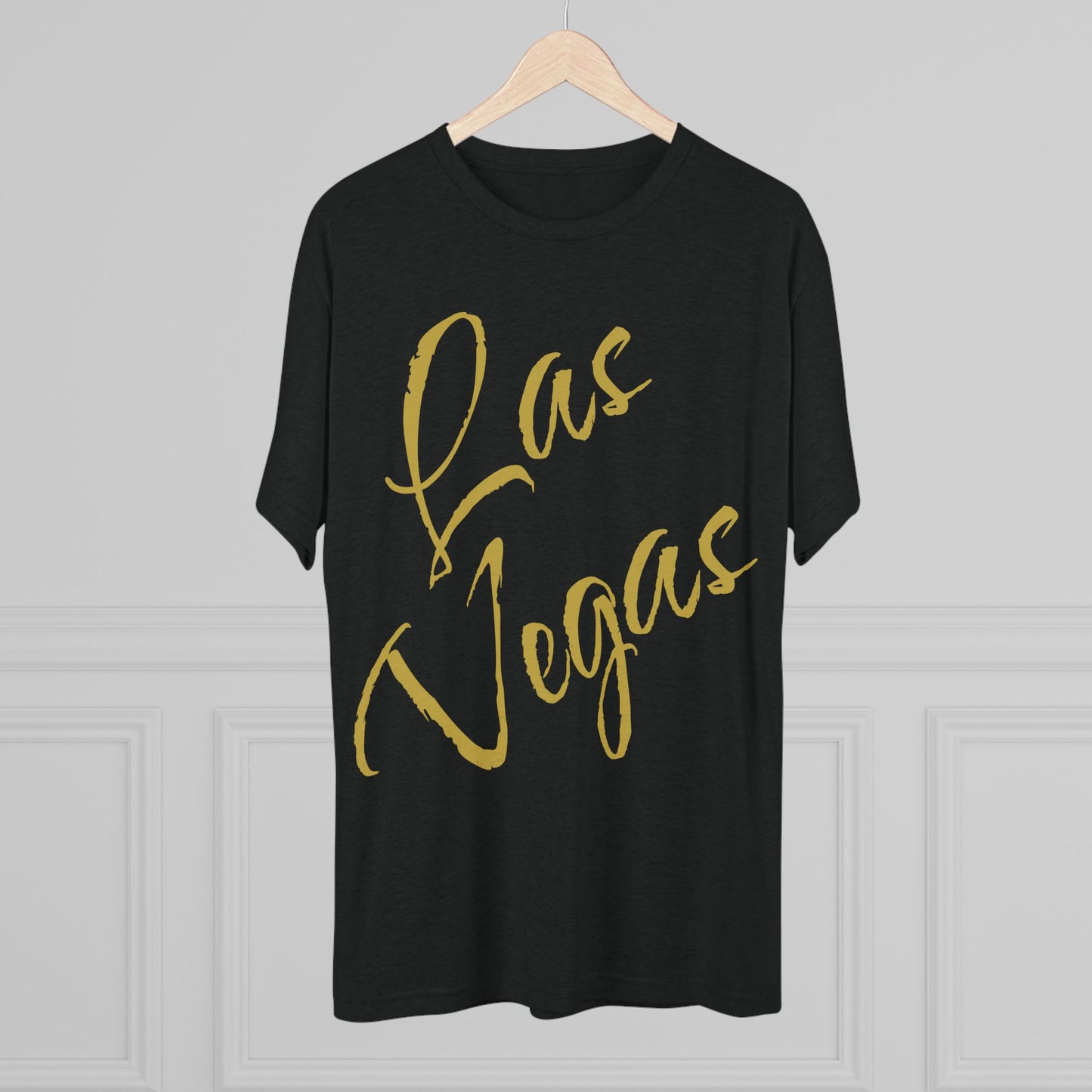Vegas Script Tee — "Vegas" Gold Script Front, Soft-Style T-Shirt, Perfect for Gameday