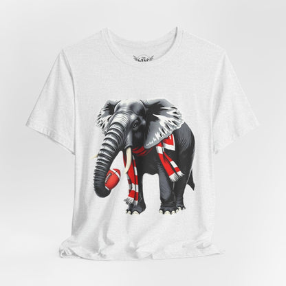 Elephant Graphic Tee — Cute Elephant Wearing Scarf T-Shirt
