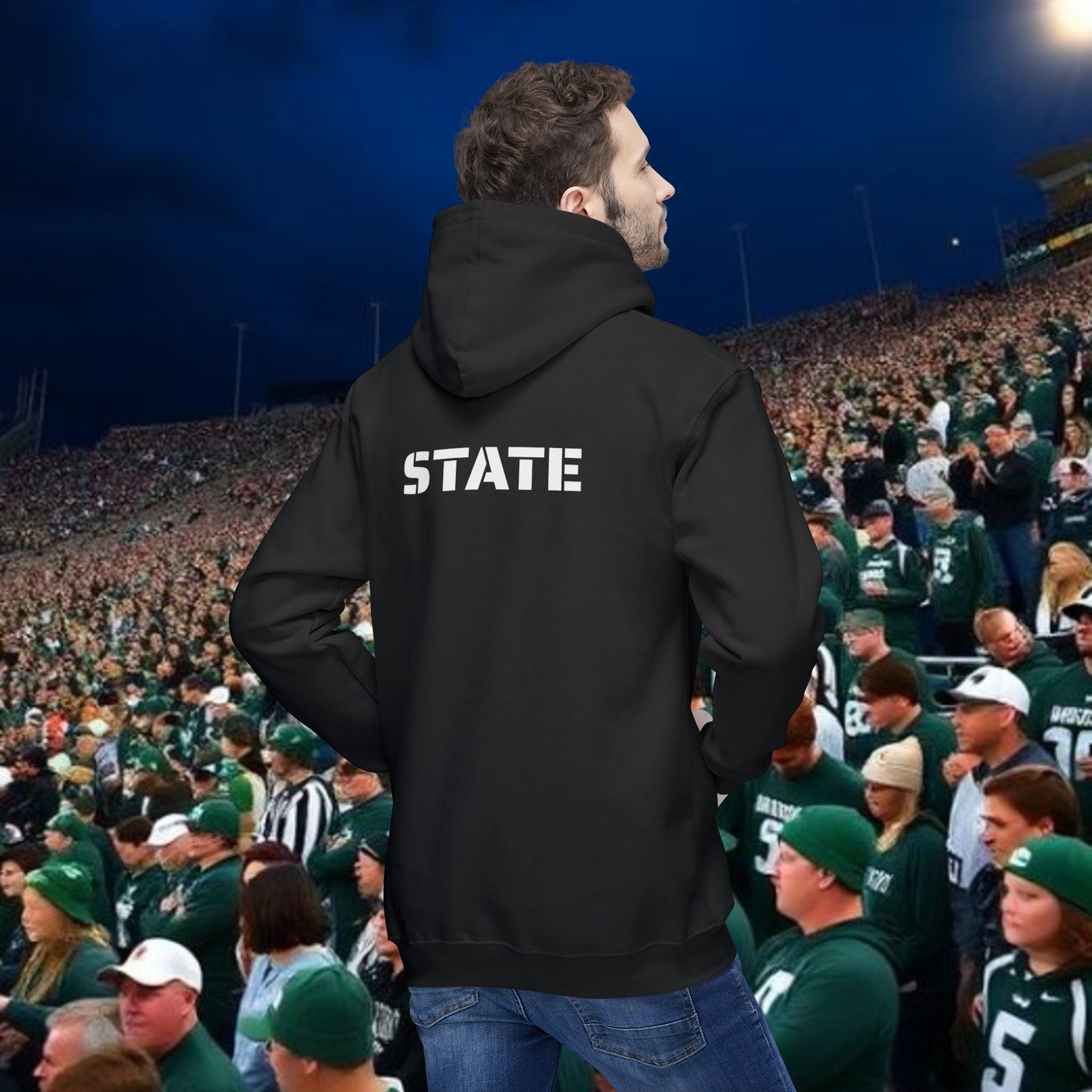 Unisex Hoodie, No Fly Zone Sweatshirt, College Apparel, Spartan Fan Gear, Gift for Him/Her, Made in USA
