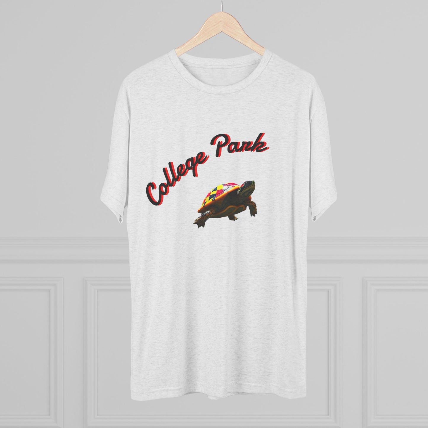 College Park Turtle Tee, Tri-Blend Soft Style T-Shirt, Perfect for Sports' Fans and Gameday Gear