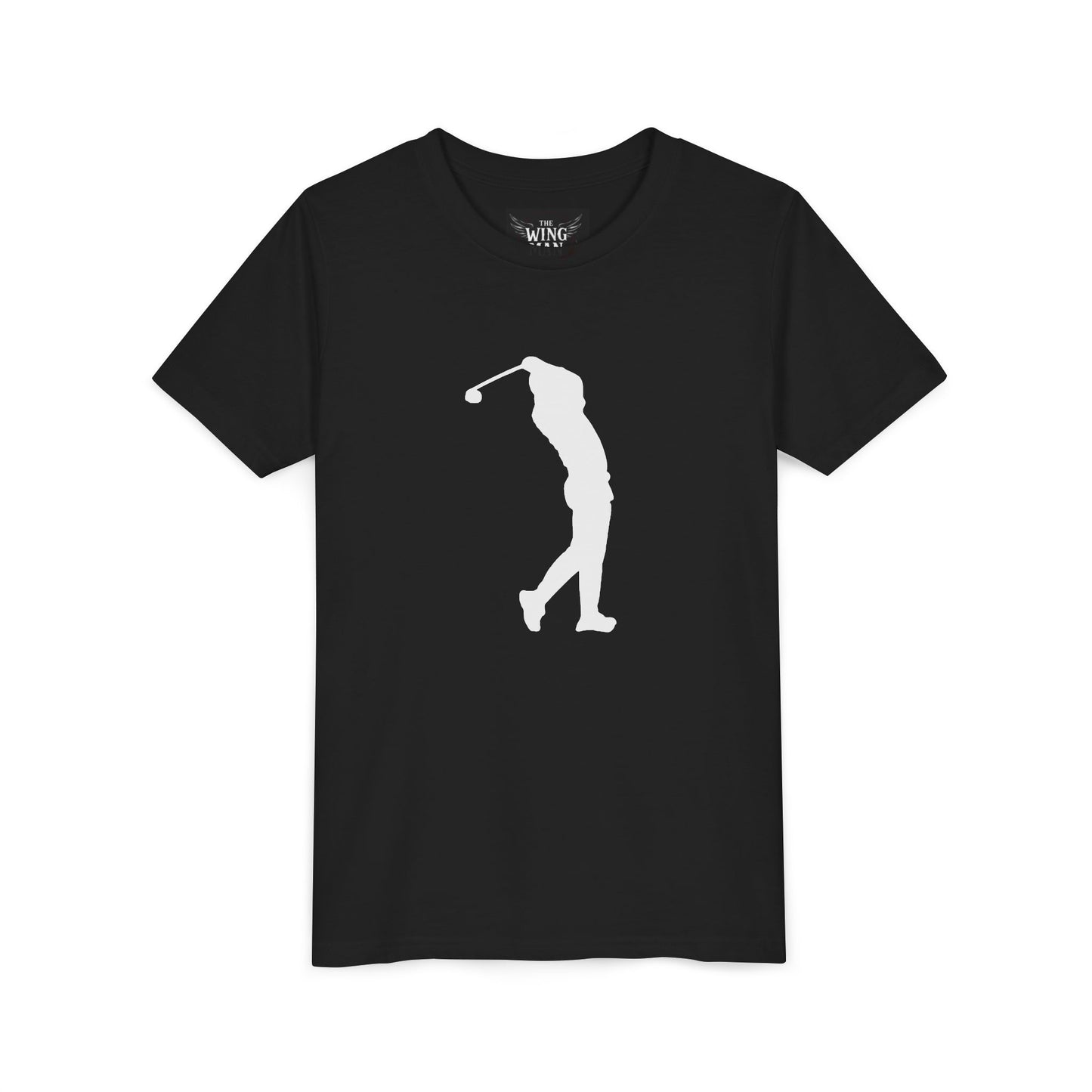 Youth Golf T-Shirt — Silhouette Golfer Short Sleeve Tee