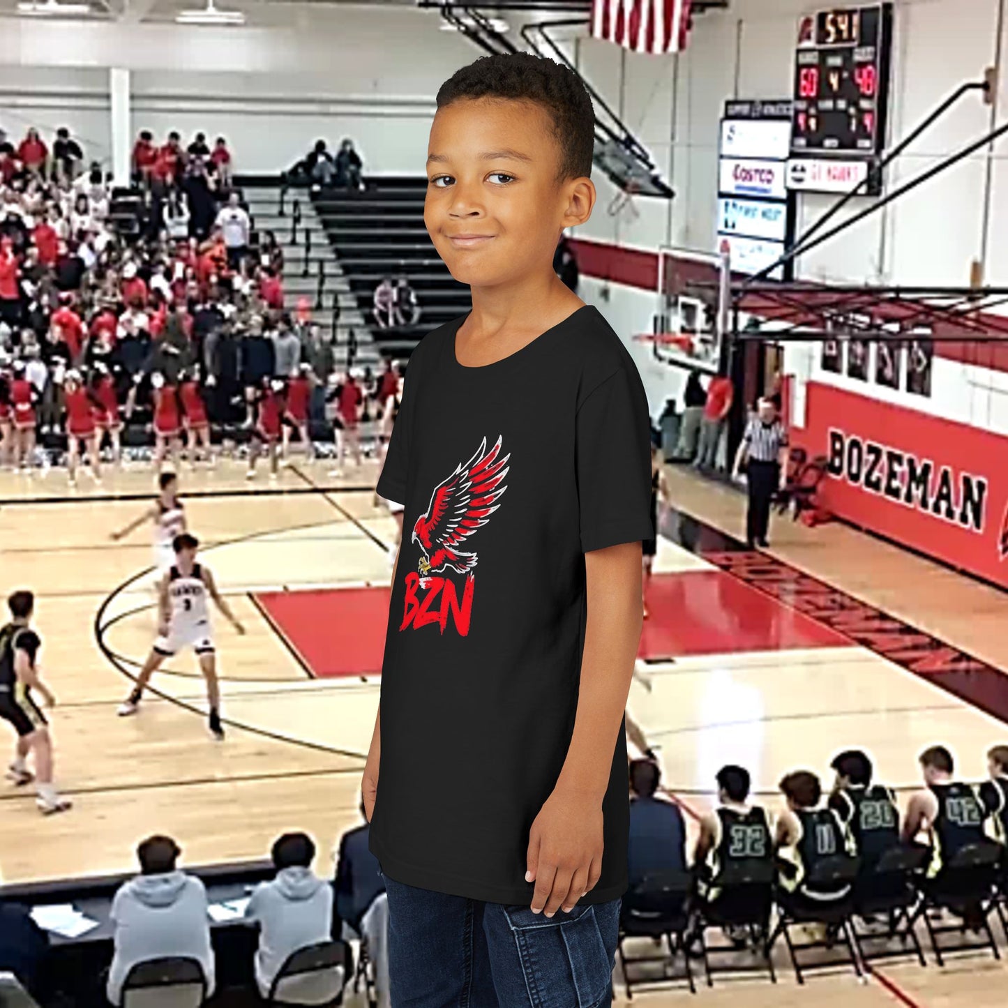 Bozeman Hawk Youth Tee - Perfect for School, Sports, or Everyday Wear, Kid's Apparel, Graphic Tee, Gifts for Young Hawk Fans