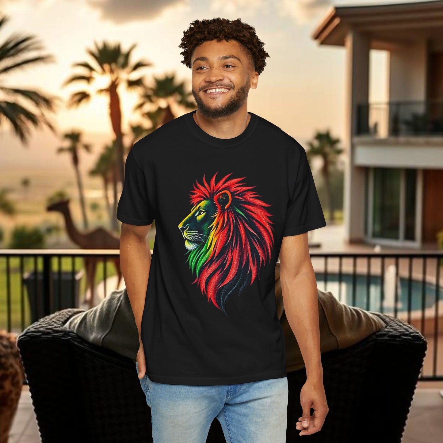 Vibrant Lion Graphic Unisex T-Shirt