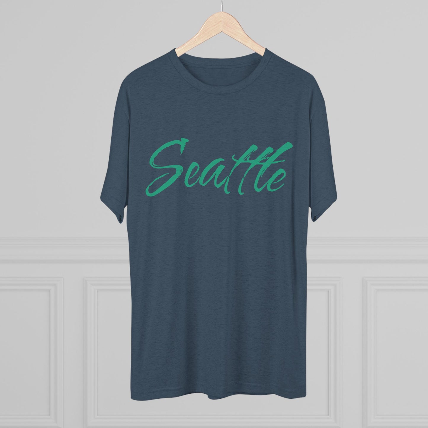 Seattle Script Tee — Casual City Souvenir T-Shirt, Perfect for Gameday, Tri-Blend Soft Material