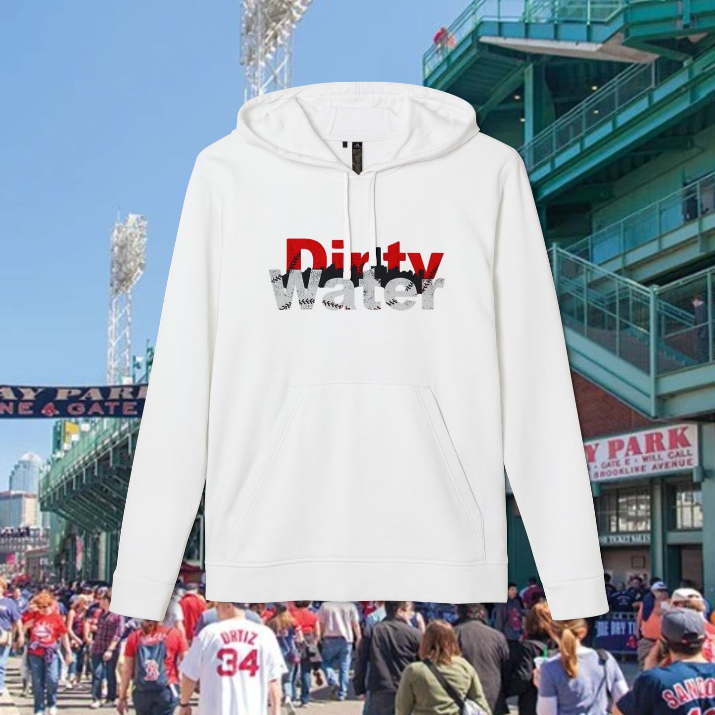 Dirty Water Unisex Fleece Hoodie with Boston Dirty Water Design, Cozy Casual Wear, Gift for Baseball Fans