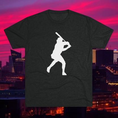 Baseball Stars Batter Silhouette Tee — Back Number '3' Player Shirt