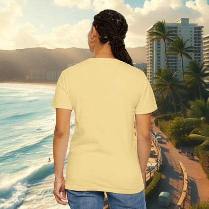 Vibrant Beach Vibes Unisex T-Shirt - Music & Paradise Design