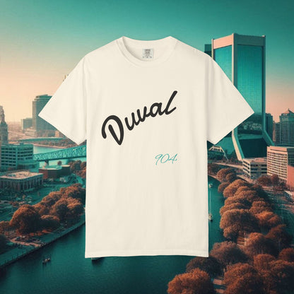 Duval Script T‑Shirt — Jacksonville Retro City Tee, Perfect for Gameday or Everyday Use. Soft style T-Shirt.