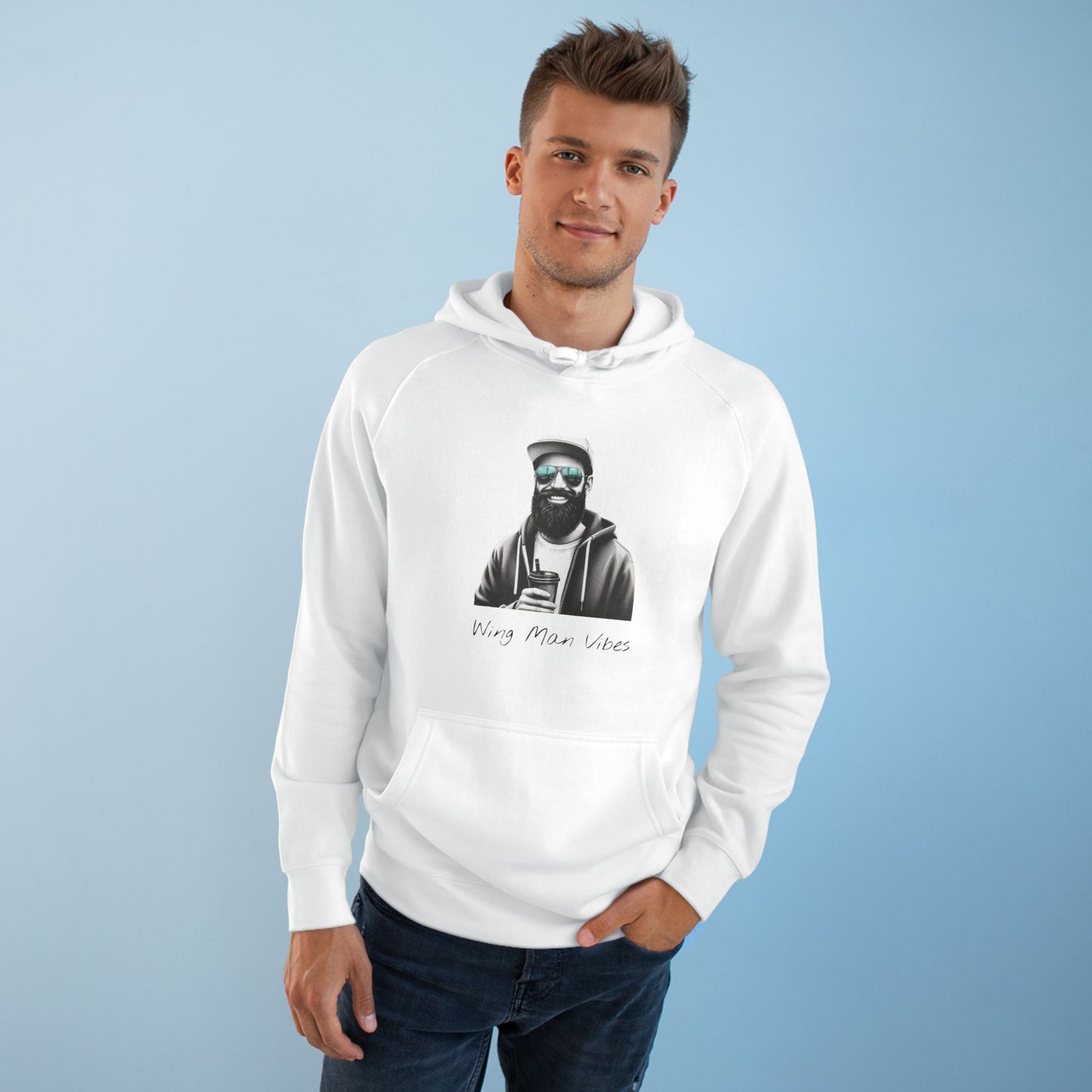 Wing Man Vibes Unisex Hoodie, Casual Comfort, Everyday Wear, Unique Gift Idea, Street Style, Cozy Layering