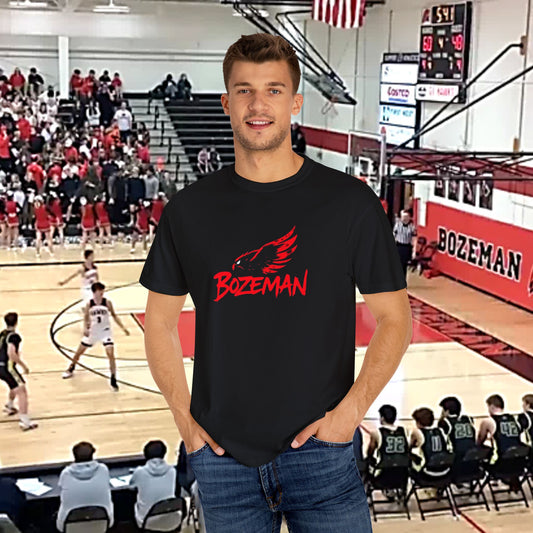 Bozeman Spirit T-shirt | Unisex Garment-Dyed Tee for Sports Fans, Game Day, Team Spirit, Casual Wear, Gift Ideas