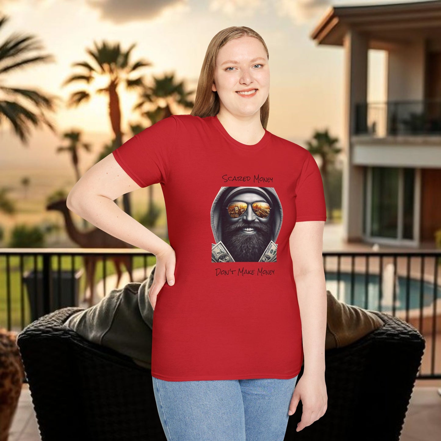 Scared Money Unisex Softstyle T-Shirt - Casual Wear, Streetwear, Gift for Him, Statement Tee, Urban Fashion