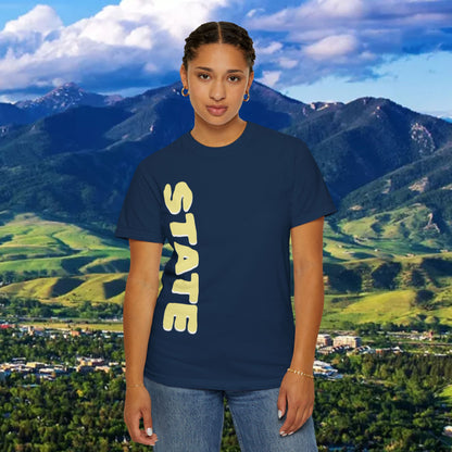 State Unisex Garment-Dyed T-shirt for Cat Fans and Gameday, Tailgate Shirt, Team Spirit Tee, College Football