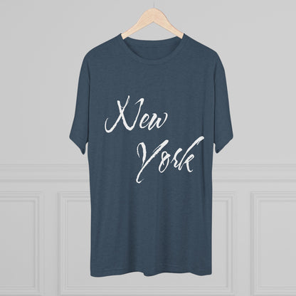 New York Script & NYNY Graphic Tee, Tri-Blend T-Shirt, Super Soft