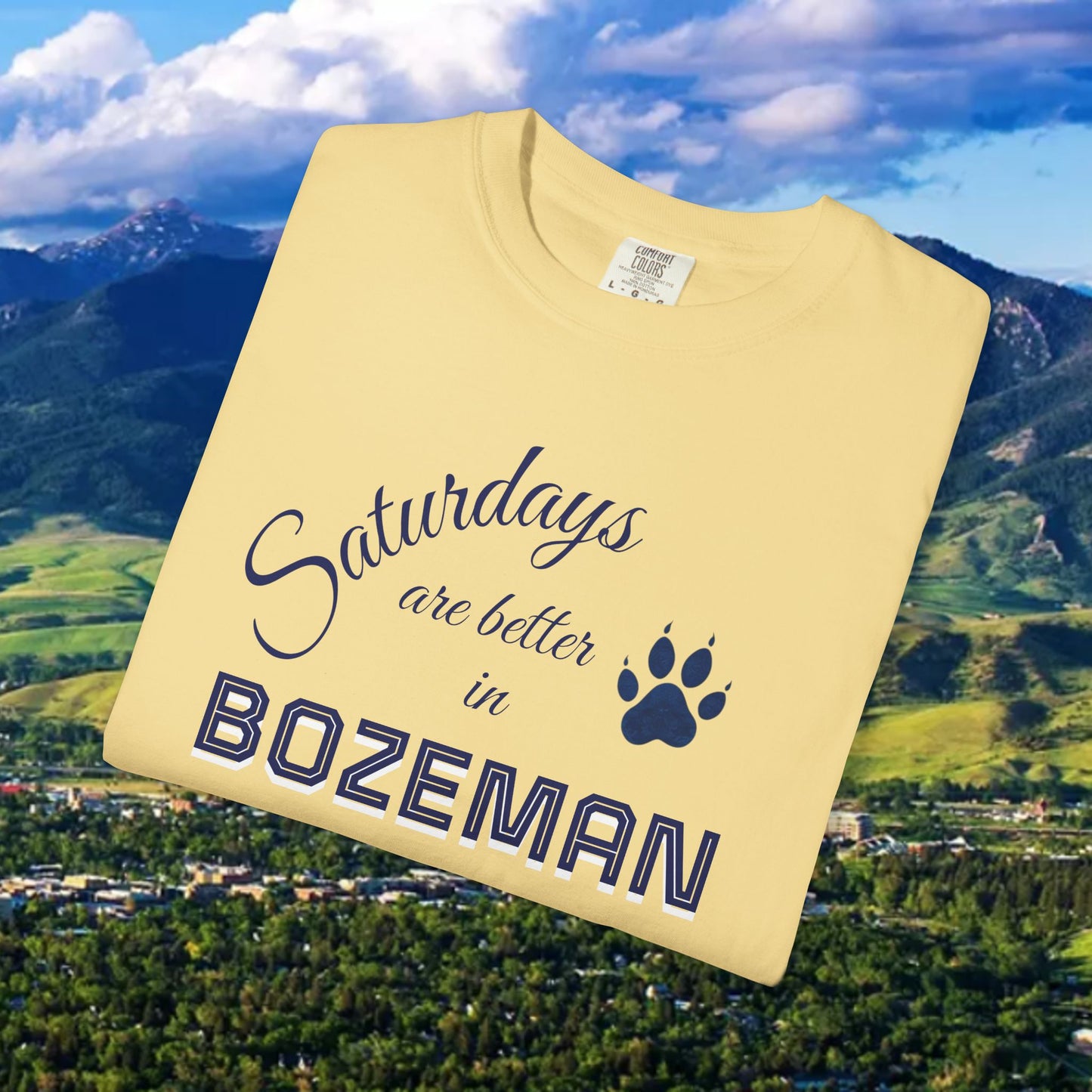 Bozeman Saturday T-shirt, Unisex Casual Tee, Weekend Vibes Shirt, Bozeman Gift, Summer Outing Apparel