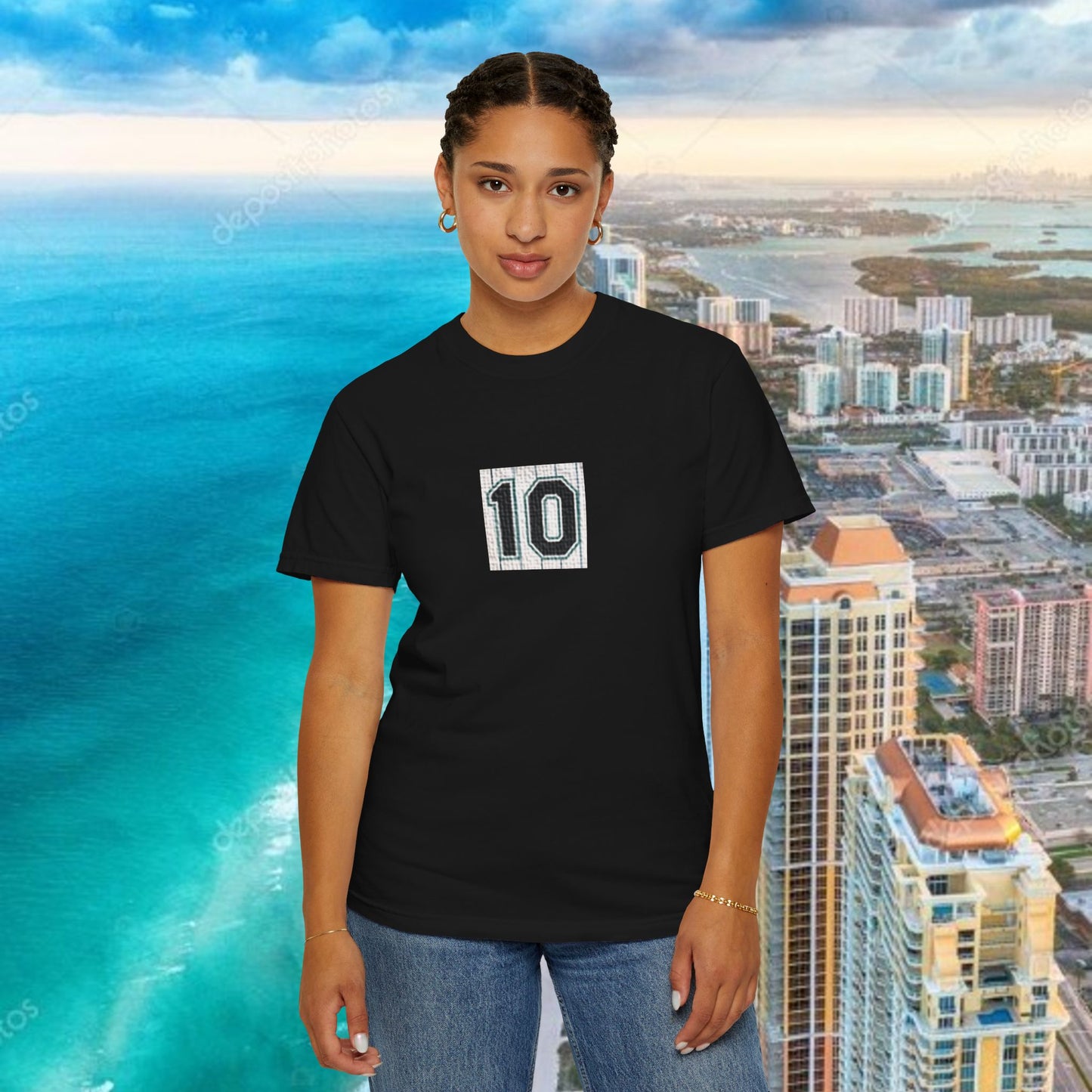 Legends Unisex Garment-Dyed T-Shirt with Cool Number Design, Casual Wear, Gary Sheffield Fans, , Summer Fashion, Relaxed Fit Tee