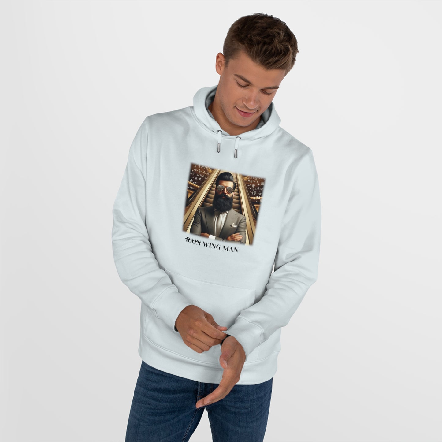 Wing Man Hooded Sweatshirt - Cozy Graphic Hoodie for King Vibe Lovers, Perfect for Casual Wear, Gifts, and Celebrations