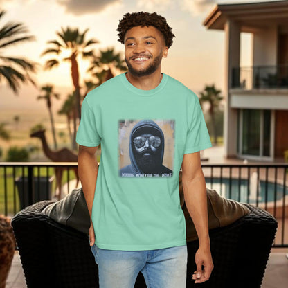 Wing Man Winning Money for The People, Urban Graphic T-shirt, Unisex Garment-Dyed Tee, Streetwear Style, Casual Summer Wear