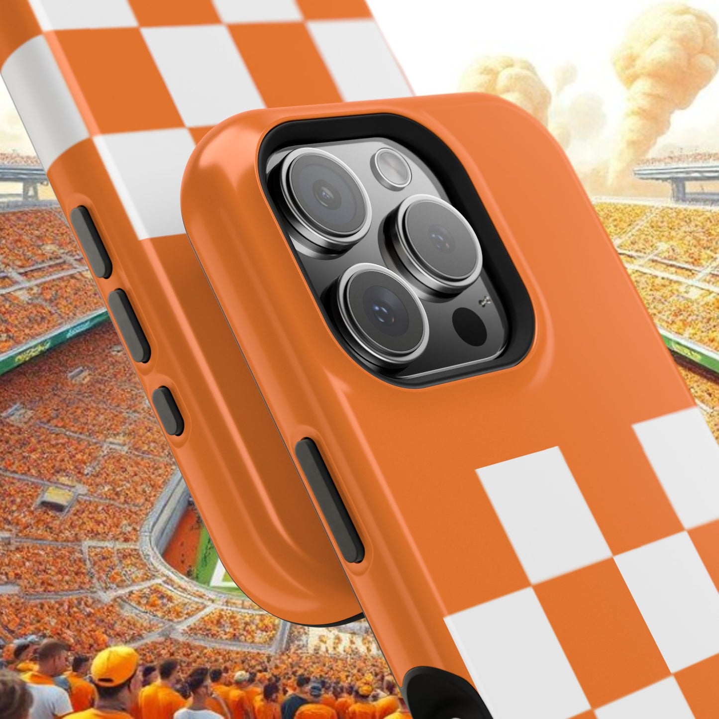 Vibrant Checkerboard Magnetic Tough Cases for Phones, Sports Fans' Accessory, Durable Protection, Tennessee Design, Custom Cases, Gift Ideas