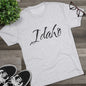Idaho Script T‑Shirt — State Pride Tee, Tri-Blend Soft Style, Perfect for Class or Gameday.