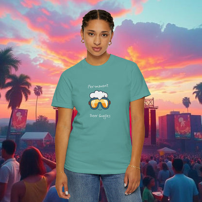 Unisex Beer Goggles Tee, Comedy T-Shirt, Festival Shirt, Funny Summer Tee, Barbecue Outfit, Gift for Beer Lovers