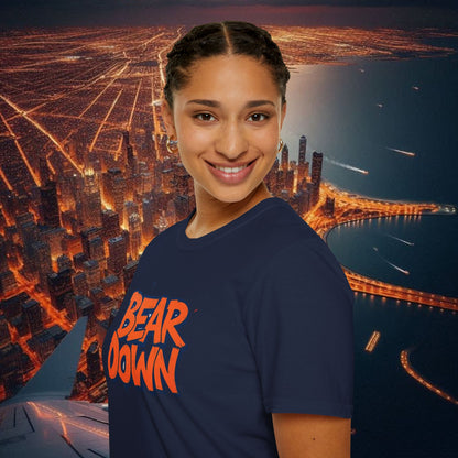 Bear Down Unisex Graphic T-Shirt - Bear Down Design, Casual Wear, Streetwear, Gift for Football Fans, Trendy Everyday Tee