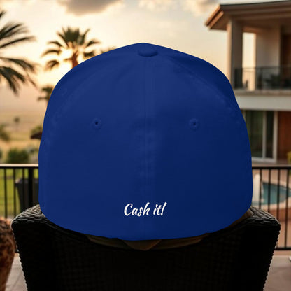 Cash it! Wing Man Designs, Closed-Back Structured Cap (Embroidery), Check Mark Hat