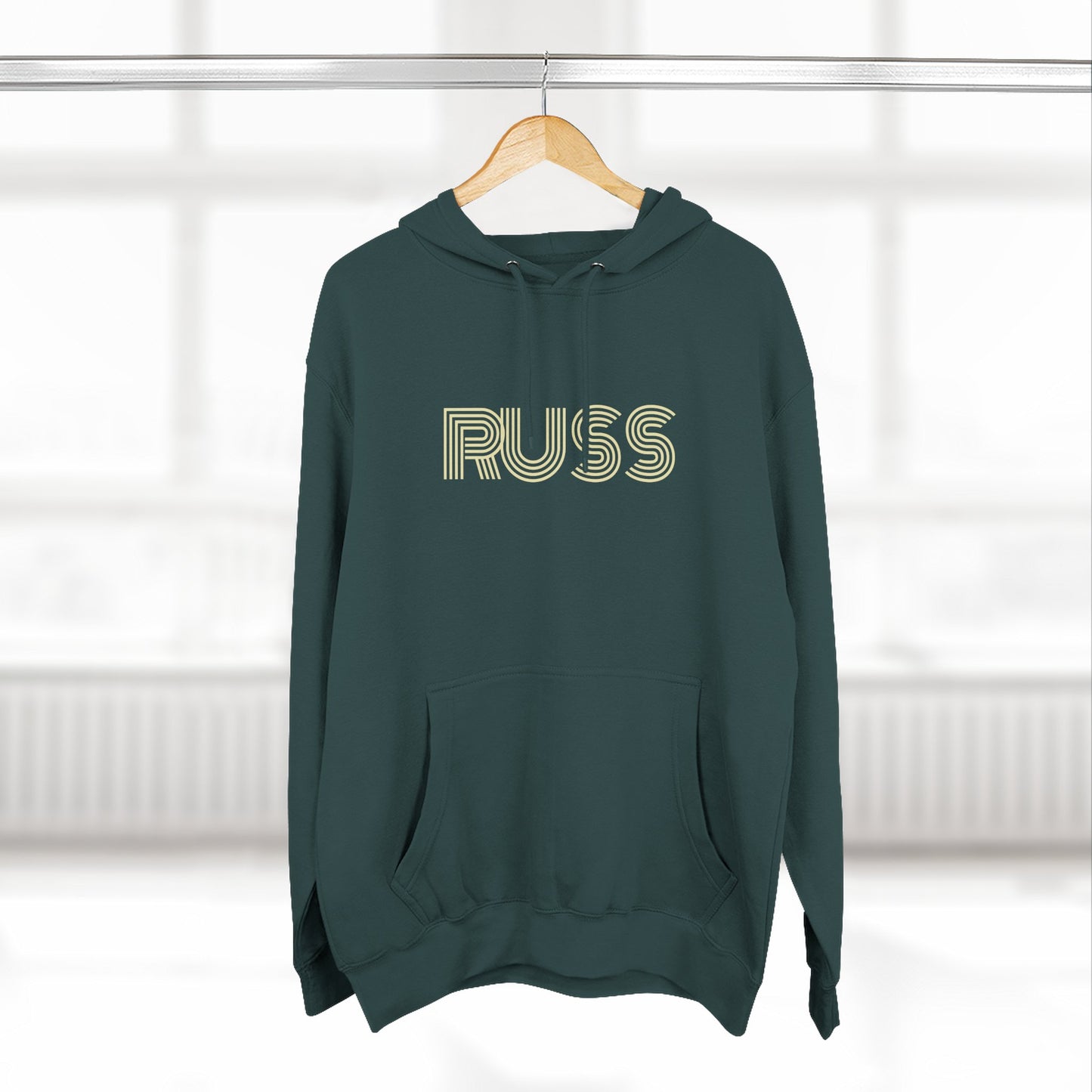 Russ Fleece Hoodie with RUSS Design, Perfect for Relaxation, Gifts, and Casual Outings, Urban Fashion, Rapper Hoodie