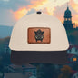 Wild Boar Leather Patch Baseball Cap — Mid Profile