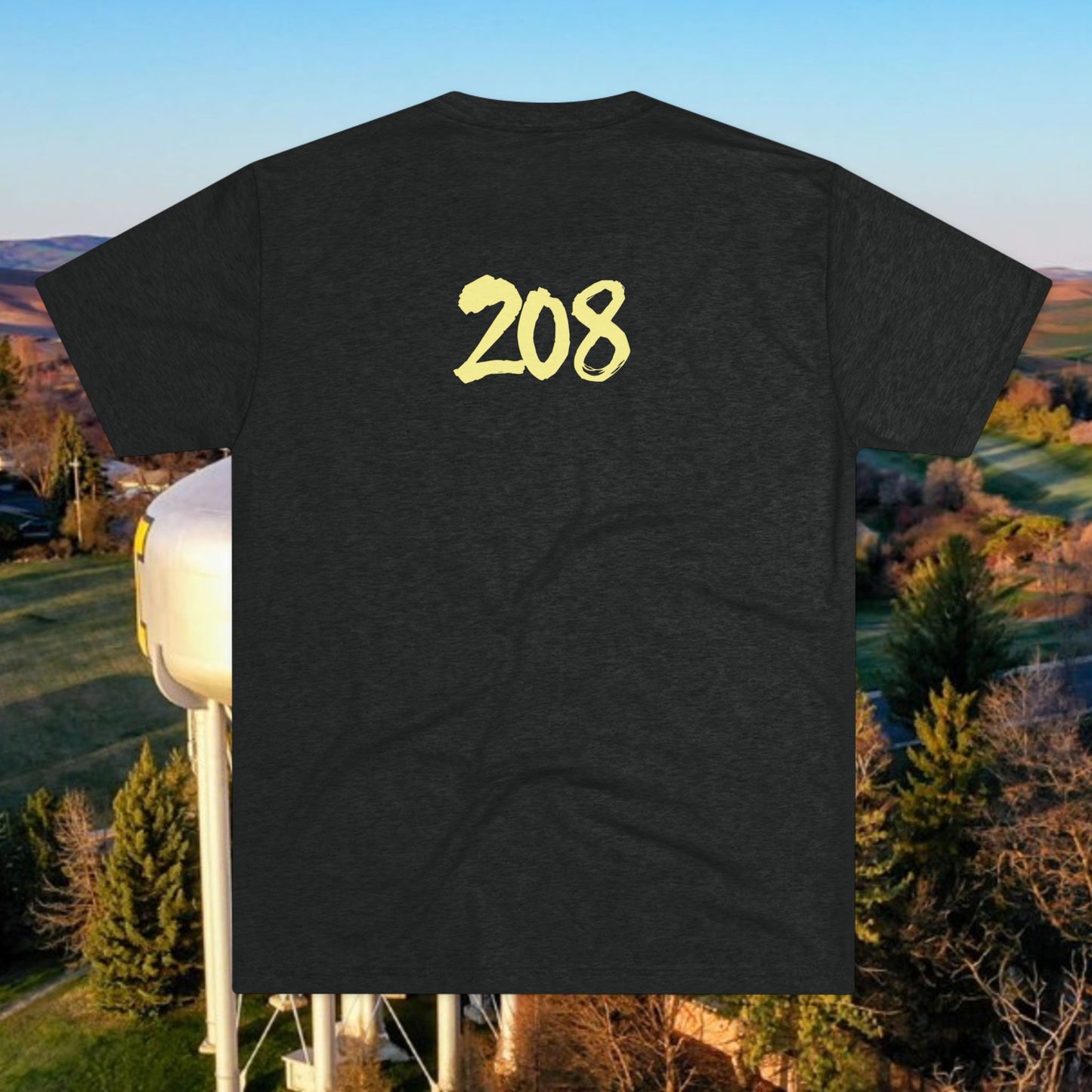 Idaho Script T‑Shirt — State Pride Tee, Tri-Blend Soft Style, Perfect for Class or Gameday.