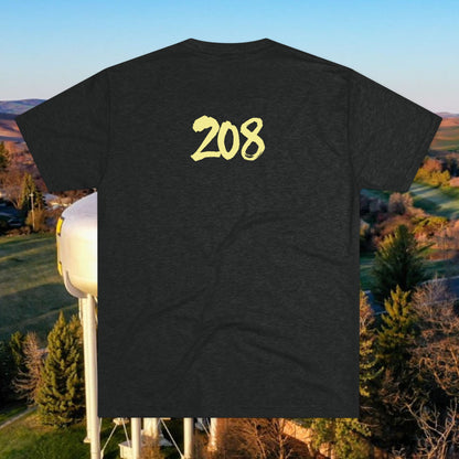 Idaho Script T‑Shirt — State Pride Tee, Tri-Blend Soft Style, Perfect for Class or Gameday.