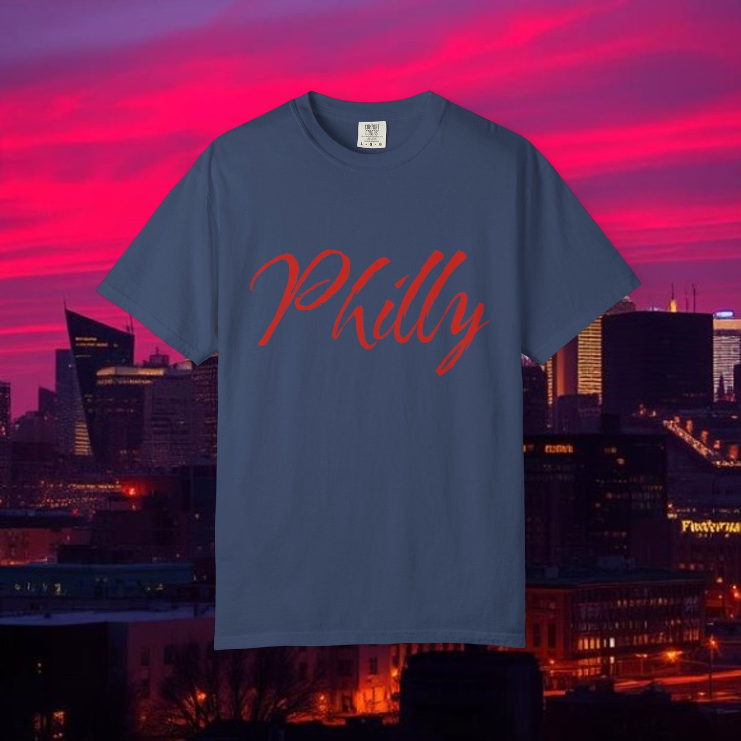 Philly Script T-Shirt — Handwritten City Pride Tee, Ultra Soft and Comfortable T-Shirt for any gameday.