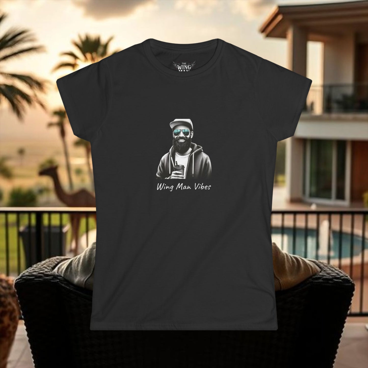 Wing Man Vibes Women's Softstyle Tee - Chill Vibes for Everyday Comfort, Graphic Tee, Casual Wear, Gift for Her, Summer Style, Inspirational Fashion