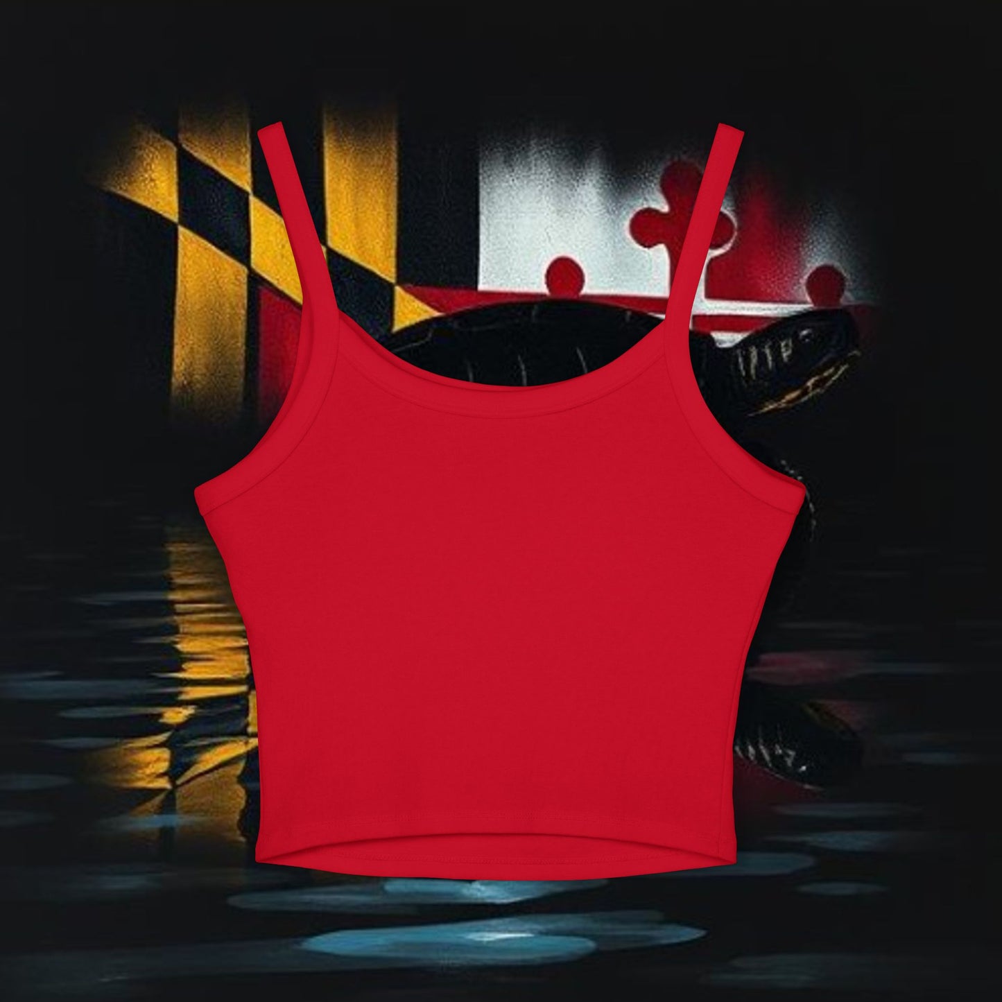 Fear Turtle Print Women's Tank Top, Cool Summer Apparel, Gym Top, Festival Wear, Maryland Fashion