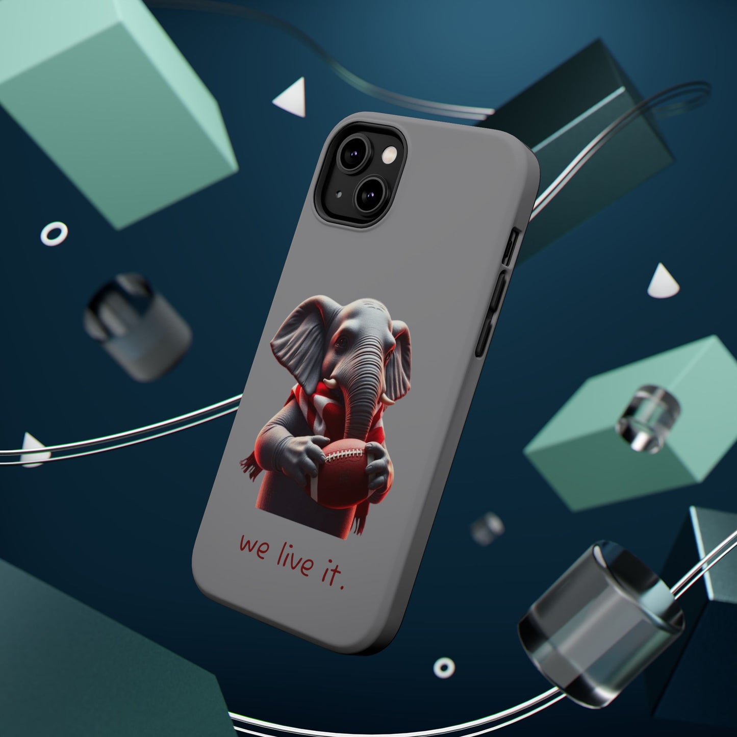 Elephant Football Case - Impact-Resistant Phone Cover, Unique Gift for Sports Lovers, Animal Case for Kids, Fun Accessories, Durable