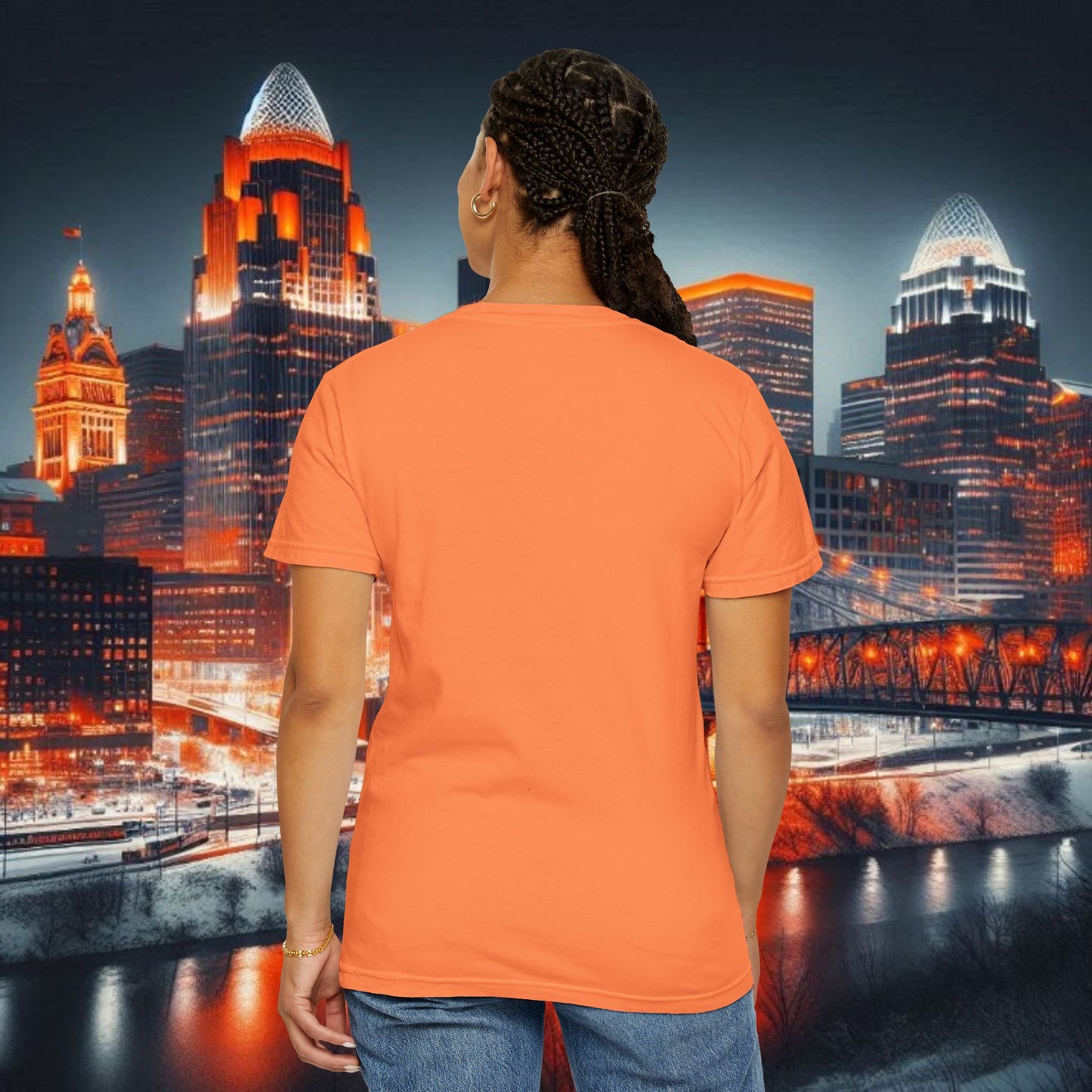 Cincinnati Script T-Shirt — Retro City Name Tee, Tri-Blend, Ultra Comfort, Perfect for Gameday