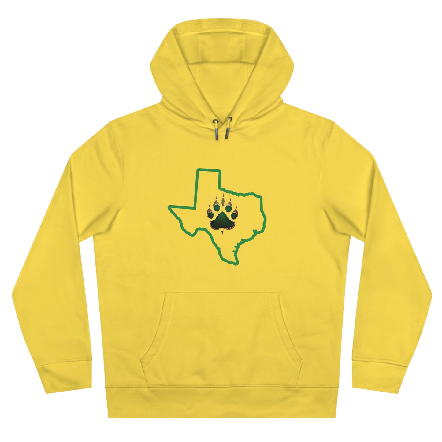 Bear Paw King Hooded Sweatshirt, Texas Pride Apparel, Gifts for Texans, Cozy Hoodie, Yellow Sweatshirt, Casual Wear