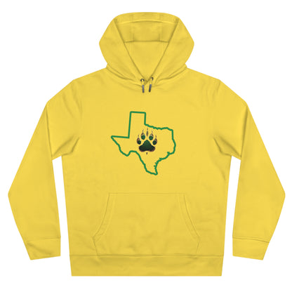 Bear Paw King Hooded Sweatshirt, Texas Pride Apparel, Gifts for Texans, Cozy Hoodie, Yellow Sweatshirt, Casual Wear