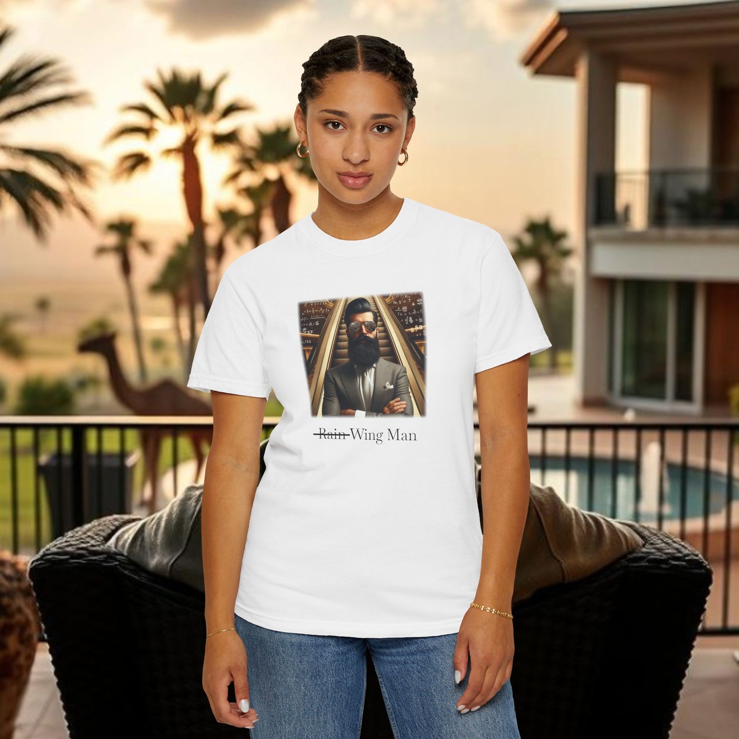 The Wing Man T-Shirt, Casual Unisex Tee, Gift for Him, Stylish Streetwear, Graphic Tee for Events, Fashionable Art Shirt