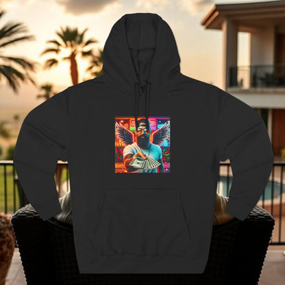 Wing Man "Cash it" Stylish Graphic Hoodie - Edgy Design, Streetwear, Casual Wear, Unique Gift, Fall Fashion