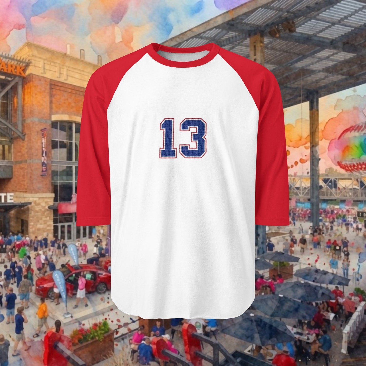 Baseball Stars Raglan Shirt, Unisex Tee for Sports Lovers, Perfect Gift for Game Day, Casual Outfit, Team Spirit Wear, Number 13 Shirt