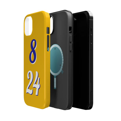 Vibrant Sports Phone Case, 8 24 Tribute, Impact-Resistant Case, Gift for Basketball Fans, Durable Phone Cover, Summer Vibe, Celebration