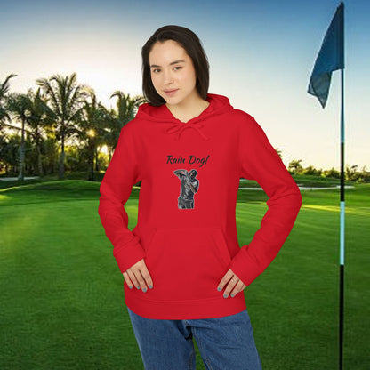 Unisex Fleece Hoodie with 'Rain Dog!' Design | Cozy Sweatshirt for Golf Lovers, Casual Layer, Gift Idea, Everyday Wear