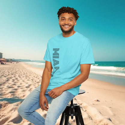 Miami Garment-Dyed T-Shirt - Vibrant Coastal Style, Unisex Summer Tee, Beachwear, Travel Souvenir, Gift for Miami Lovers