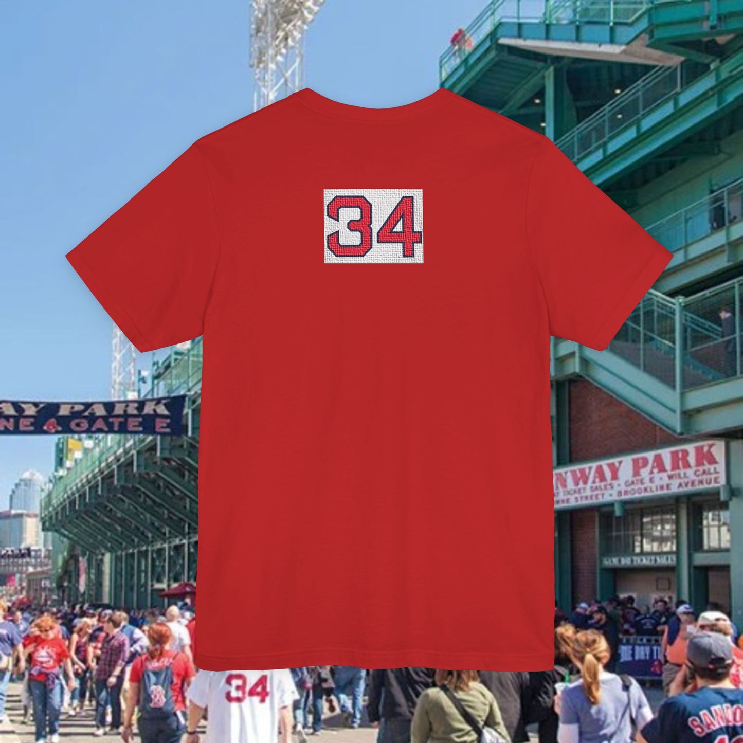Baseball Stars Batter Silhouette T‑Shirt with Number 34 Back
