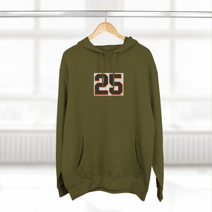 Giants Fans Fleece Hoodie with Number 25 Design - Perfect for Sports Fans, Everyday Wear, Gym, Giants Games