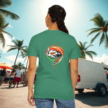 Miami Vibe Unisex Garment-Dyed T-shirt, Casual Wear, Summer Fashion, Nature Lovers, Beach Party, Gift Idea