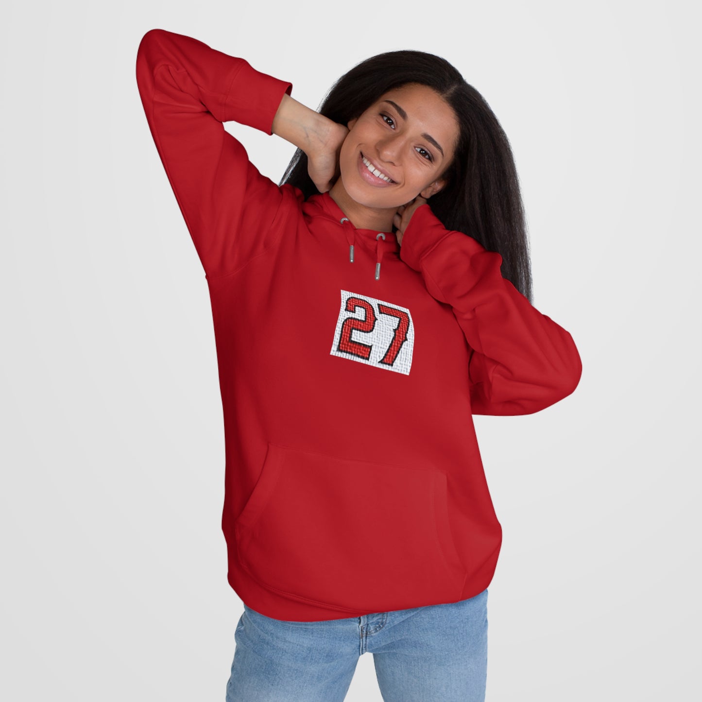 Unisex Cozy Sweatshirt with #27 Design, Perfect for Sports Fans, Casual Wear, Gifts for Angels' Fans